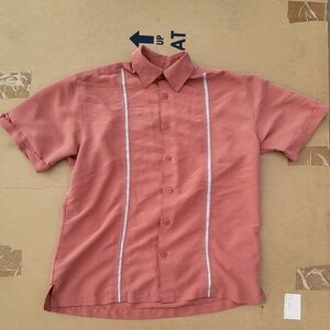 Cubavera coral button shirt